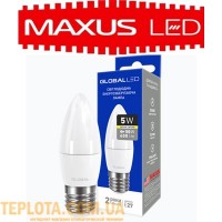 Світлодіодна лампа Maxus LED Global  C37 CL-F 5W 3000K 220V E27 AP 
