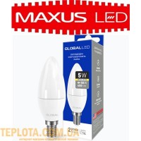Світлодіодна лампа Maxus LED Global  C37 CL-F 5W 3000K 220V E14 AP 