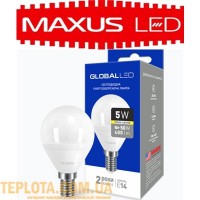 Світлодіодна лампа Maxus LED Global G45 F 5W 3000K 220V E14 AP 