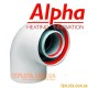  Коаксиальный  уголок ALPHA 90°, диаметр 60-100, для газовых котлов Alpha и Immergas 