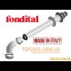  Коаксиальная труба с наконечником FONDITAL,  длина750 мм, диам. 60-100, для конденсационных котлов ФОНДИТАЛ 