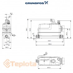  Каналізаційна насосна установка Grundfos Sololift2 CWC-3, арт. 97775316 