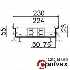 Внутрішньопідлоговий конвектор Polvax КЕ.230.2500.55 (міні) 