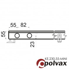  Внутрішньопідлоговий конвектор Polvax КЕ.230.2750.55 (міні) 