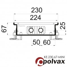  Внутрішньопідлоговий конвектор Polvax КЕ.230.1750.67 (міні) 