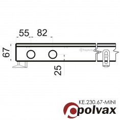  Внутрішньопідлоговий конвектор Polvax КЕ.230.2250.67 (міні) 
