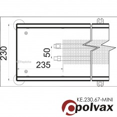  Внутрішньопідлоговий конвектор Polvax КЕ.230.1000.67 (міні) 