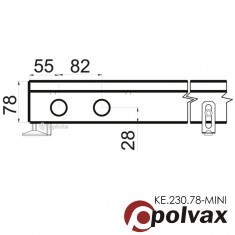  Внутрішньопідлоговий конвектор Polvax КЕ.230.2750.78 (міні) 