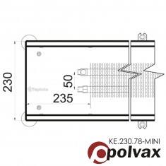  Внутрішньопідлоговий конвектор Polvax КЕ.230.1750.78 (міні) 