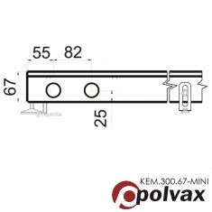  Внутрішньопідлоговий конвектор Polvax KEM.300.3000.67 (міні) 