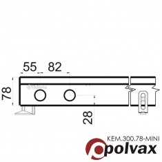  Внутрішньопідлоговий конвектор Polvax KEM.300.1750.78 (міні) 