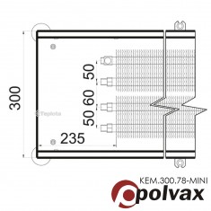  Внутрішньопідлоговий конвектор Polvax KEM.300.2000.78 (міні) 