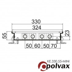  Внутрішньопідлоговий конвектор Polvax KEM.330.3000.55 (міні) 