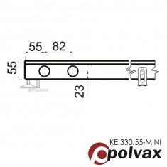  Внутрішньопідлоговий конвектор Polvax KEM.330.2500.55 (міні) 