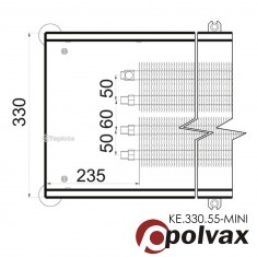  Внутрішньопідлоговий конвектор Polvax KEM.330.1500.55 (міні) 