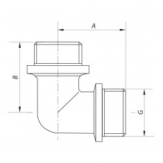  Кут (коліно) 1/2'' ЗЗ Koer KF.L06M (KF0071) 