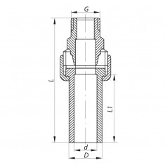  Разборное резьбовое соединение НР 20x1/2M PPR Koer K0237.PRO (KP2602) 