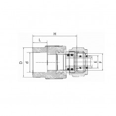  Муфта для колектора Koer K0284.Pro - 20x16x2.0mm PPR з переходом на PEX (KP3159) 