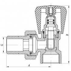  Вентиль радіаторний кутовий 3/4x3/4 Koer KR.901 (KR0138) 