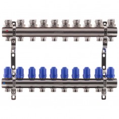  Колекторний блок із термостатичними клапанами Koer KR.1100-10 1”x10 ways (KR2636) 