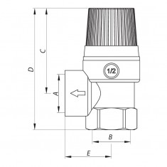  Запобіжний клапан 1.5 bar 1/2 Koer KR.1260 (KR2679) 