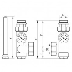  Комплект для підключення циркуляційного насосу Koer KR.1020 - 1 дюйм (KR2690) 