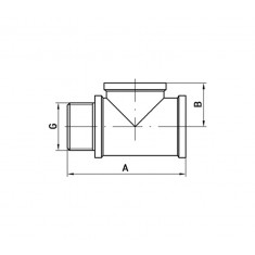  Трійник Koer KF.T06FMF.WN 1/2'' ВЗВ (без нікеля) (KR3029) 