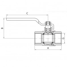  Кран кульовий Koer KG.204 - 1/2