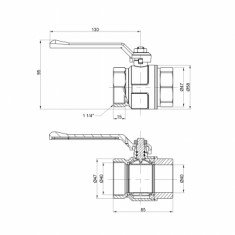  Кран кульовий Icma 1