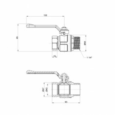  Кран кульовий Icma 1