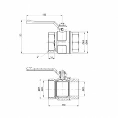  Кран кульовий Icma 2