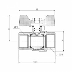  Кран кульовий SD Forte 3/4