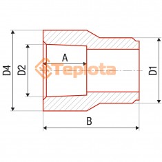  FV- Plast PPR Муфта редукційна 110х75 мм внутрішня/зовнішня (AA210110075) 