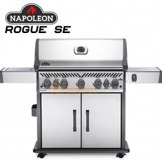  Napoleon Газовий гриль Rogue SE 625, з 5-ма основними пальниками, заднім інфрачервоним пальником і бічним SIZZLE ZONE, з нержавіючої сталі РОЖЕН У КОМПЛЕКТІ (RSE625RSIBPSS-1) 