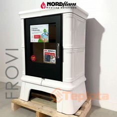  Кахельна камінна піч Nordflam Frovi White 5 кВт 