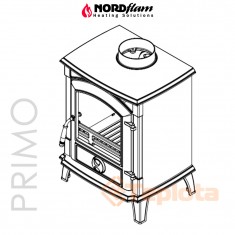 Чавунна піч Nordflam Primo 7 кВт 