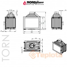  Камінна топка чавунна NordFlam Torn Lux 