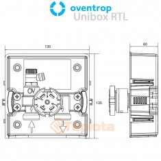  Набор регулювання теплої підлоги Oventrop Unibox RTL, біле скло, 1022750 