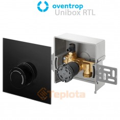  Набор регулювання теплої підлоги Oventrop Unibox RTL, чорне скло, 1022751 