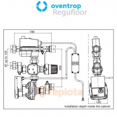  Насосно-змішувальний блок Oventrop Regufloor HN, Ду25 1