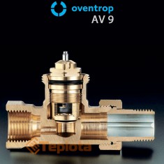  Oventrop AV9 Термостатичний кран прямий 1/2 M30x1.5 з попереднім налаштуванням (1183804) 