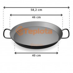  Сковорідка паельєра з нержавіючої сталі 46 см (Paella, Паэльера для індукційних плит) 