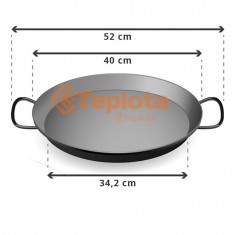 Сковорідка паельєра зі шліфованої сталі 40 см ( (Paella, Паэльера) 