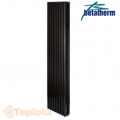  Вертикальний радіатор Betatherm BQ Quantum 2 1500x325, чорний (дизайнерський радіатор) 