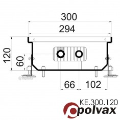  Внутрішньопідлоговий конвектор Polvax КЕ.300.1500.120 
