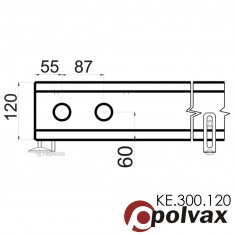  Внутрішньопідлоговий конвектор Polvax КЕ.300.1250.120 