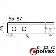  Внутрішньопідлоговий конвектор Polvax КЕ.300.1500.90 