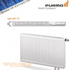  Радіатор сталевий Purmo Ventil Compact CV11 500x2000 (2186 Вт) 