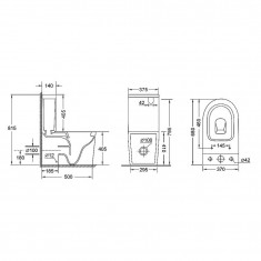  Унітаз-компакт Qtap Jay з сідінням Soft-close QT07222176W 