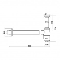  Сифон Lidz Tani 02 LDTAN02CRM32528 Chrome 